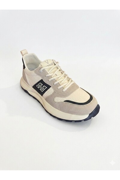 Voyager VYG26-E435 Krem Cilt Günlük Erkek Sneaker Ayakkabı