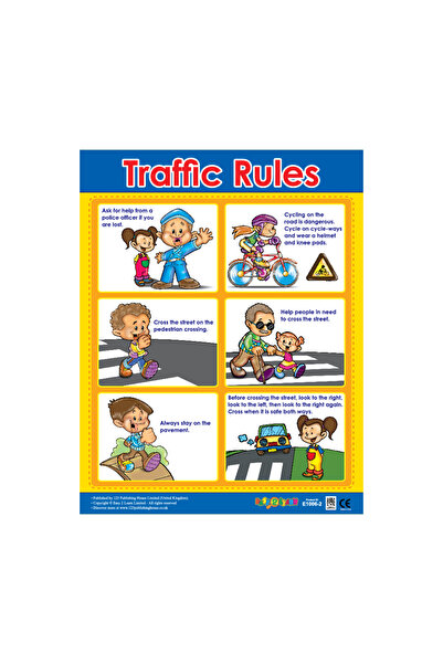 123Publishing House قواعد المرور - لوحة جدارية باللغة الإنجليزية