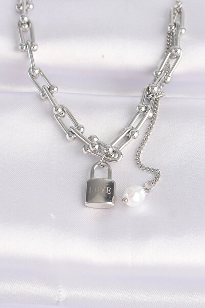 online kapsulavm avm alışveriş 316L Steel Chain Silver Color Chain with Love ...