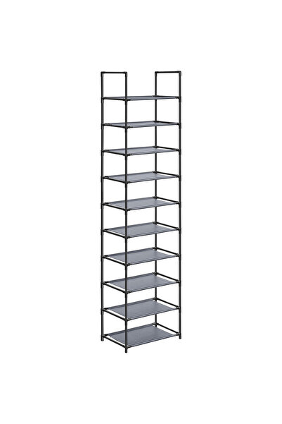SONGMICS Suport pentru pantofi cu 10 niveluri, 28x45x173 cm, cadru metalic cu...