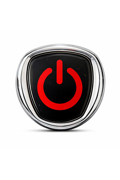 Mega Oto Market Kırmızı Power Logo Metal Araç Amblemi 3D Krom Çerçeveli Oto P...
