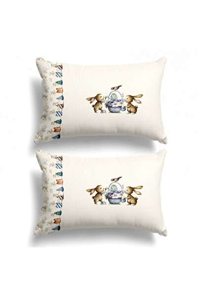 Lenjerii Deosebite Set of 2 pillowcases with Easter motifs, 50x70cm, Feta