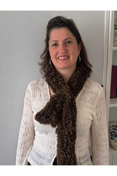 Dodemert Home Puffy Dark Khaki Handmade Scarf & Neck Warmer