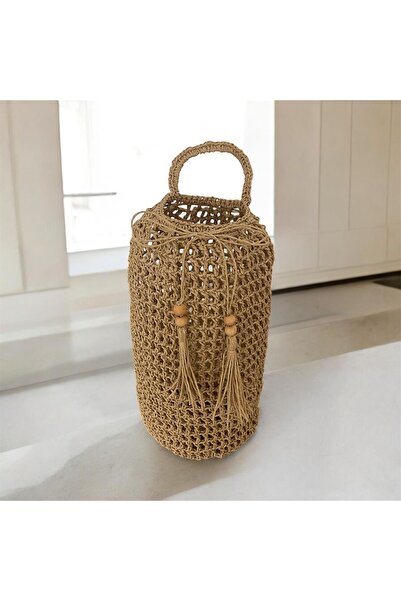 kissen Hand Knitted Bag Organizer (Size 25cm X 35cm) Straw Color
