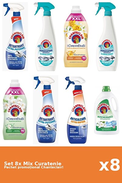 Chanteclair Set 8 Mix Curatenie Chanteclair: Portocale, Puternic, Mosc Alb, R...