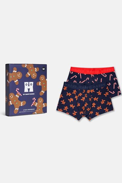 Happy Socks - مجموعة من قطعتين من علب البسكويت والحلوى باللون الأزرق الداكن