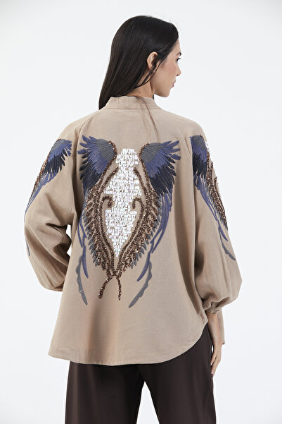 Dadali Stone Embellished K Linen Kimono