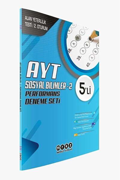 Merkez Yayınları AYT Sosyal Bilimler 2 Performans 5 li Deneme