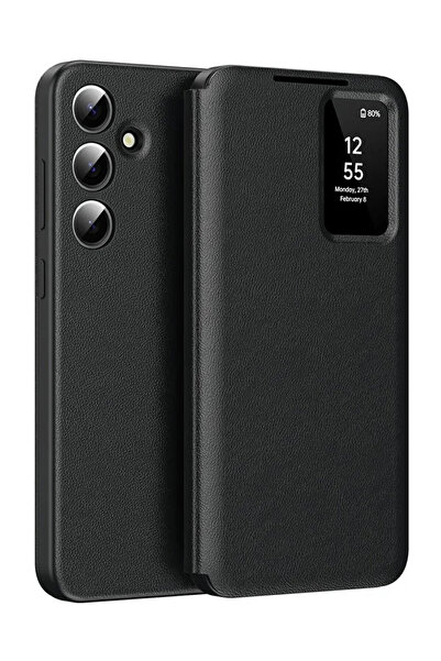 VERTEK Husa Piele Ecologica Flip Smart View Wallet pentru Galaxy S25 Edge - N...