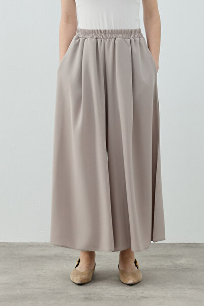 Merwishop Merwish Comfy Crepe Trouser Skirt 1782 Mink