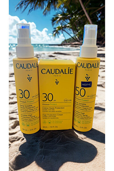 Caudalie HEDİYELİ YAZ SETİ 3 (vınosun 30 SPF sprey +vınosun 30 SPF cream+ vın...