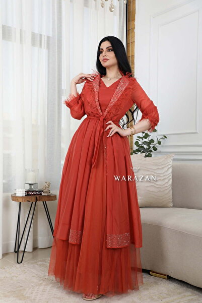 Warazan فستان ملكي حصري بريش