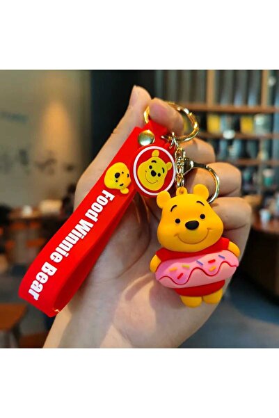 Bakmakistersen Winnie The Pooh Donut Figürlü Silikon Anahtarlık – Sevimli Tas...
