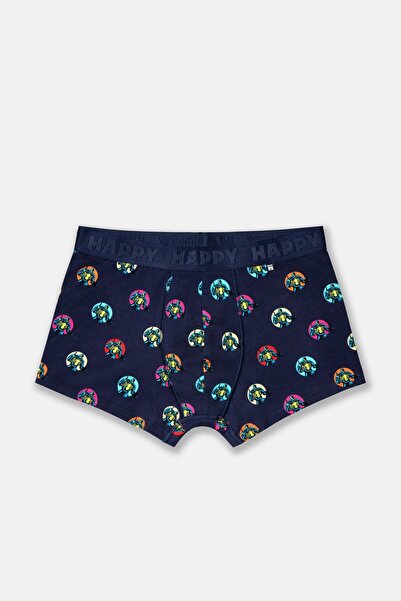 Happy Socks - بوكسر سوبر هيرو منقوش باللون الأزرق الداكن