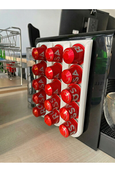 craftopya Nespresso ve Starbucks Uyumlu Kapsül Standı Makine Yanı Yapışkanlı Kahve Kapsül Tutucu Düzenleyici