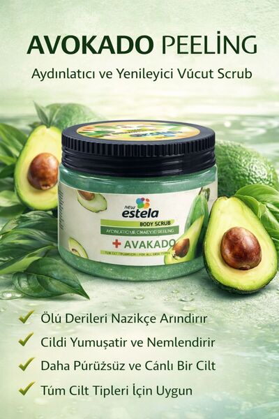 GenelTedarik AVAKADO ÖZLÜ NEM BOMBASI,ANINDA BATIK KARŞITI EL VE VÜCUT PEELIN...