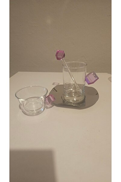 Turkish Store İstanbul طقم شاي مكون من 18 قطعة بمقبض مربع