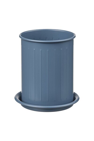 IKEA Valvardad Cutlery Holder Dark Grey-Blue-Galvanized 13 cm