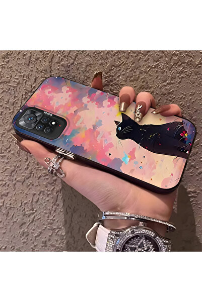 ARTISHELL Redmi Note 11 Pro 4G/5G Uyumlu Rengarenk Bulutlu Kedi Temalı Yüksek...