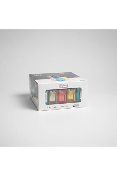 Toscow i-lighter Flint Taşlı Çakmak Taşı Değiştirilebilir Şeffaf Renkli Doldu...