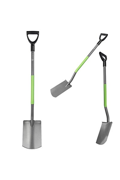 KADAX Lopată dreaptă 120 cm, metalică, de grădină, ergonomică, solidă