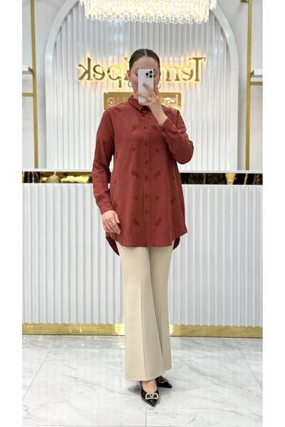 Magazin Embroidery Detailed Soft-Textured Tunic