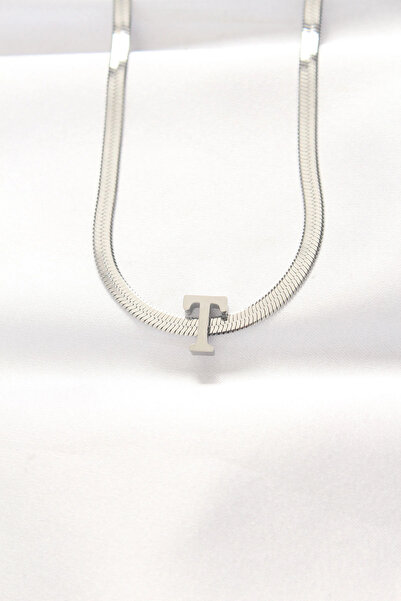 online kapsulavm avm alışveriş 316L Steel Letter t Silver Color Italian Chain...