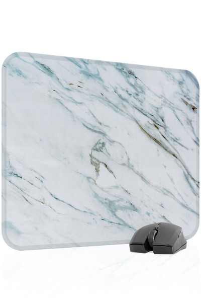 mousepad bastir لوحة ماوس للألعاب من وايت ماربل مانع للانزلاق Dikişli مصنوعة ...