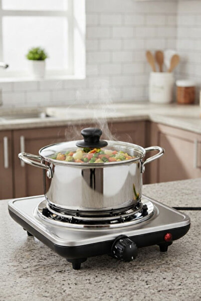 abnturk Elektrikli Ocak Paslanmaz Çelik Gövde 5 Kademe Isı Ayarı Yüksek