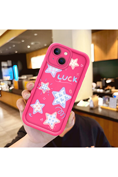 Hontinga iPhone 13 Compatible Silicone Shockproof Simple Rose Red Phone Case ...