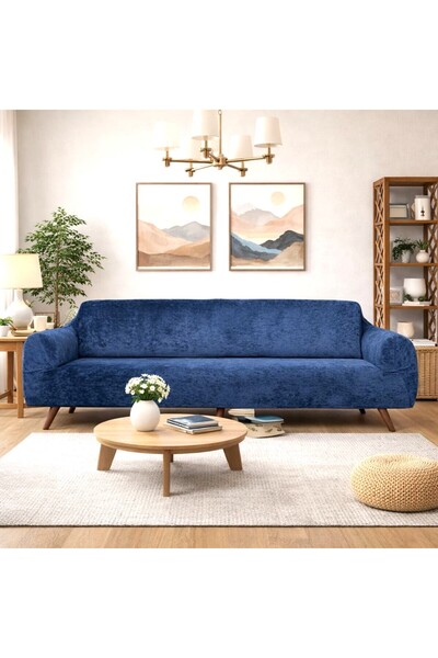 nurluk Velvet Fabric 3-Piece One-Piece Elastic Sofa Cover / Elastic Sofa Cover