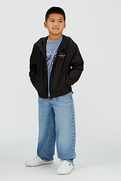 Calvin Klein Erkek Çocuk Monologo Essential Rüzgarlık Ceket - Siyah