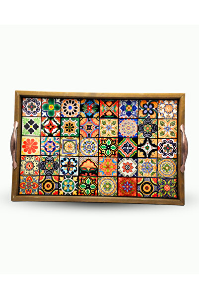 Porcelland 25x40 Cm Piksel Mozaik Tepsi