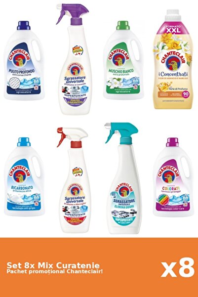 Chanteclair Set 8 Mix Curatenie Chanteclair: Bicarbonat, Clasic, Portocale, C...