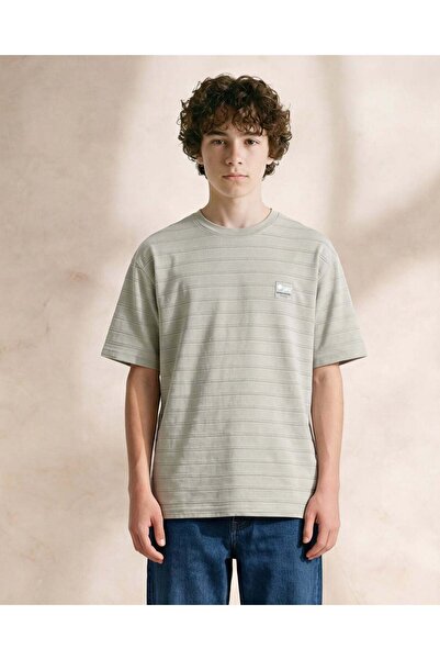 REDTAG Senior Boys Green Printed T-Shirt