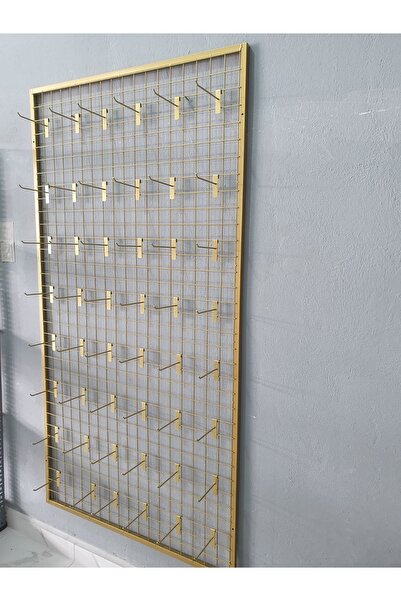 ASAFF TEL PANO 103X200 CM 5X5 SIK TELLİ 50 ADET 15 CM KANCA DAHİL RENK:GOLD