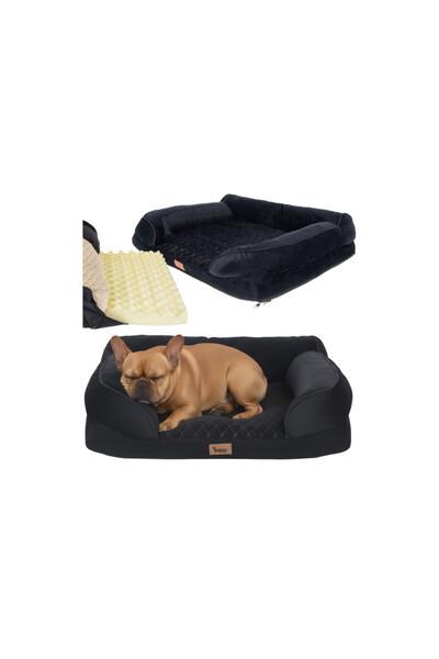 Purlov Pat ortopedic pentru animale de companie, S, Husă din poliester , 65x5...