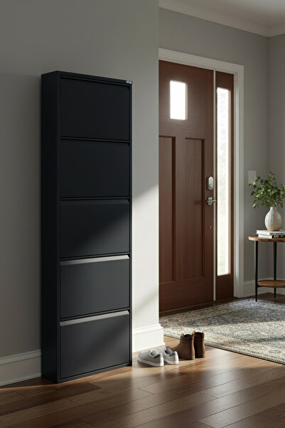 LICCIA Metal Ayakkabılık 5'li Model Siyah