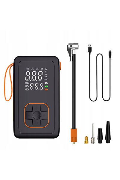 SERSIMO Compresor auto portabil cu baterie și funcție de powerbank, 3600 mAh,...