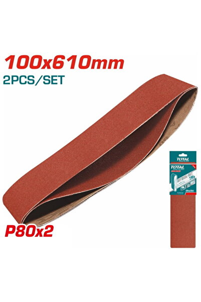 TOTAL - SET 2 BUC HARTIE ABRAZIVA PENTRU SLEFUITOR 100x610mm, P80