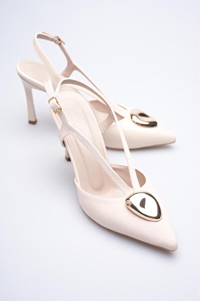 Griffa فستان سهرة نسائي مفتوح الظهر بإبزيم 9سم حذاء بكعب