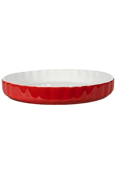 Cesiro Thermal Resistant Dish 28 X 4.5 cm, White/Red