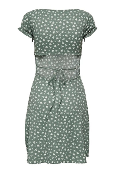 ONLY Women's Green Open Back Dress 15341519