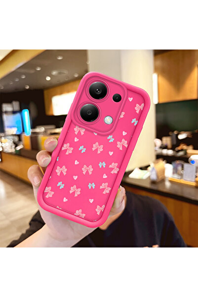 Hontinga Redmi Note 13 Pro 4g Compatible Silicone Shockproof Rose Red Phone C...