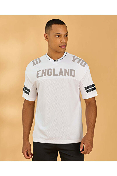 REDTAG Men White Active Oversize T Shirt