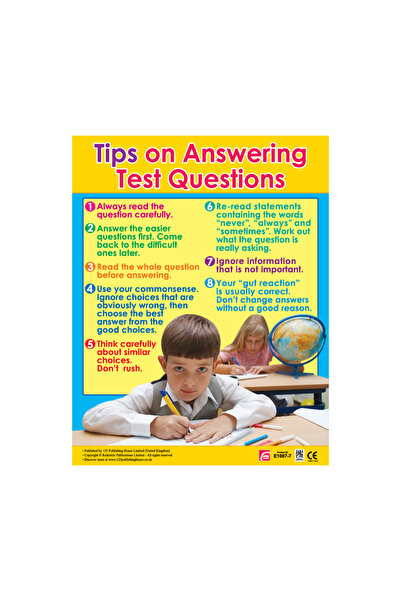 123Publishing House نصائح للإجابة على أسئلة الاختبار - لوحة جدارية باللغة الإ...