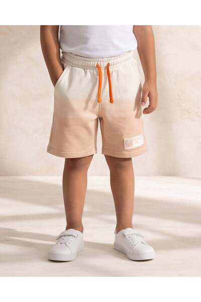 REDTAG Boys Beige Tie Dye Shorts