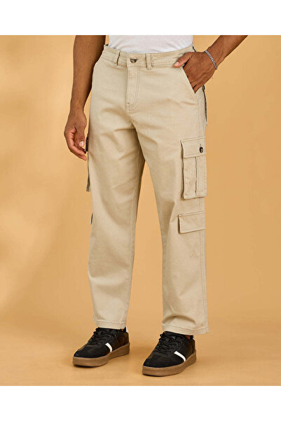 REDTAG Men Stonewash Cargo Trousers