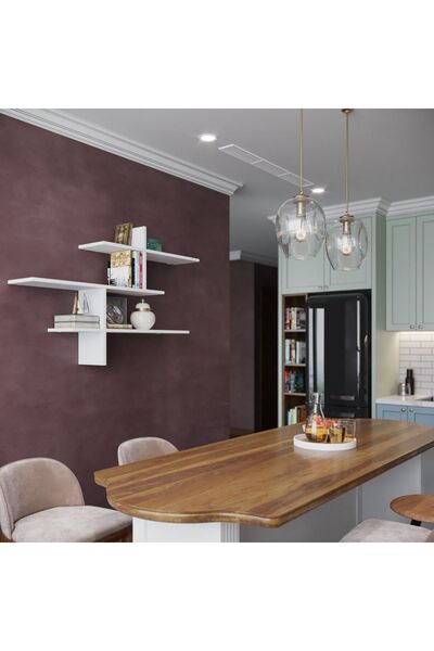 UnicUtil Rafturi perete, Noble Line, UnicUtil, 123 x 80 x 22 cm, Alb
