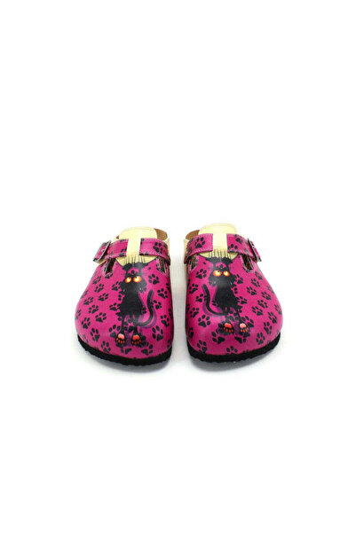Mundos Women's Vegan Leather Fuchsia Slipper - Rake Model - Wcal3482